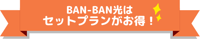 BAN-BAN光はセットプランがお得！